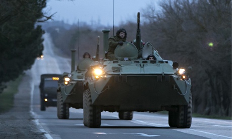 Russian troops near Sevastopol, Crimea, Ukraine