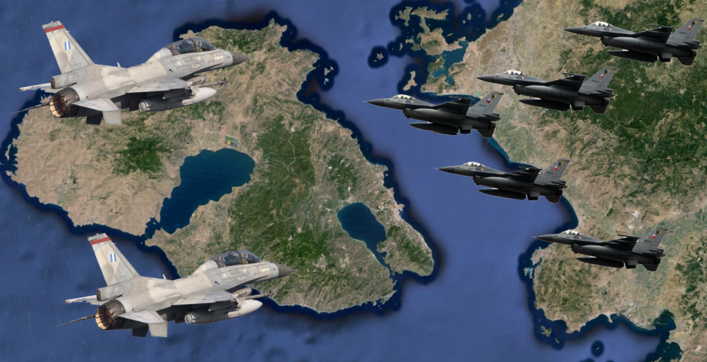 Απίστευτη η τρέλα στο Αιγαίο …Δύο Ελληνικά F-16 πήραν στο κυνήγι μισή Ντουζίνα Τούρκικα!