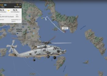 Με το Καλημέρα ο Α/ΓΕΝ Κατάρας  …Έστειλε τα MH-60 ROMEO  για Πτήση (χάρτης)