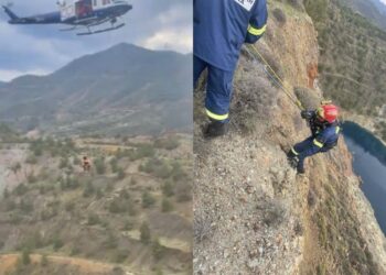 Διάσωση Στρατιώτη  με Ε/Π της  Ε.Φ  που έπεσε σε γκρεμό (video)