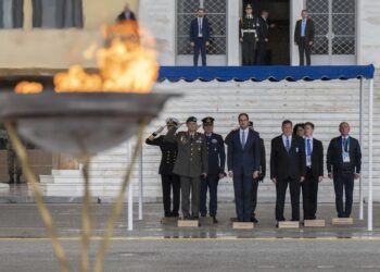 Τελετή Υποδοχής της Ολυμπιακής Φλόγας…Στο Στρατόπεδο « Παπάγου».