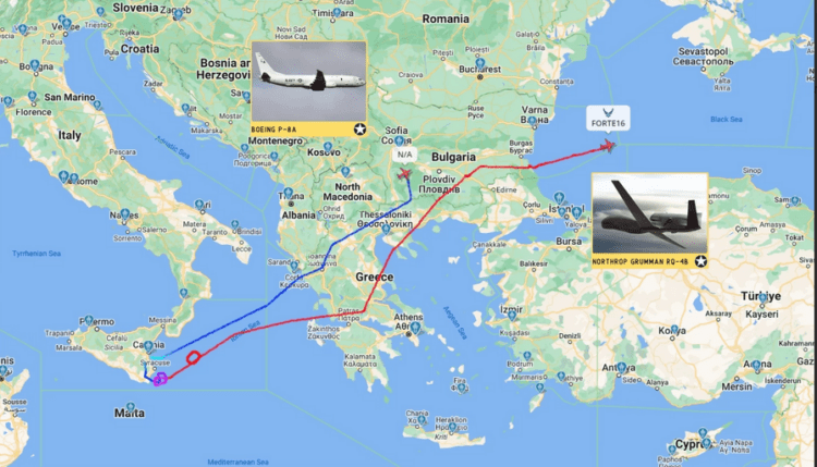 Νατοϊκών εναερίων αποστολών επιτήρησης στην περιοχή της Μαύρης Θάλασσας…δια μέσω Ελλάδος