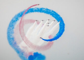 Εντυπωσιακή επίδειξη των Red Arrows στο Φλοίσβο παρουσία πλήθους κόσμου