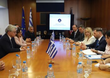 Επίσκεψη του Ευρωπαίου Επίτροπου για την Εσωτερική Αγορά, Τhierry Breton, στα Ναυπηγεία της ΟΝΕΧ στην Ελευσίνα.