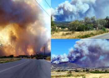 Μεγάλη φωτιά στην Εύβοια: 112 για εκκένωση οικισμών