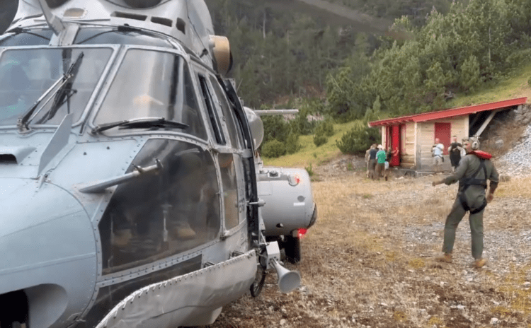 Διάσωση Αμερικανίδας στον Όλυμπο με ελικόπτερο Super Puma της ΠΑ (videeo)