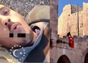 Τζιχαντιστές της Συρίας αναγκάζουν αιχμάλωτο στρατιώτη να Ουρλιάζει την κραυγή των Γκρίζων Λύκων της Τουρκίας (video)