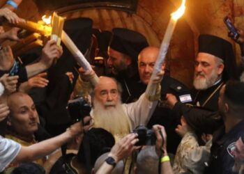 H τελετή Αφής του Αγίου Φωτός στον Πανάγιο Τάφο