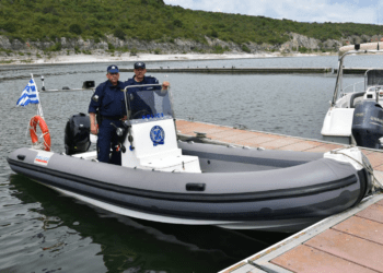 Τελετή αγιασμού του νέου πλωτού του …Τμήματος Συνοριακής Φύλαξης Πρεσπών