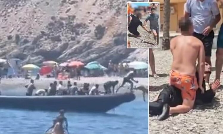 Ισπανοί πήραν στο κυνήγι Μαροκινούς Λαθρομετανάστες που έκαναν …Απόβαση σε Παραλία της Γρανάδας !(video)