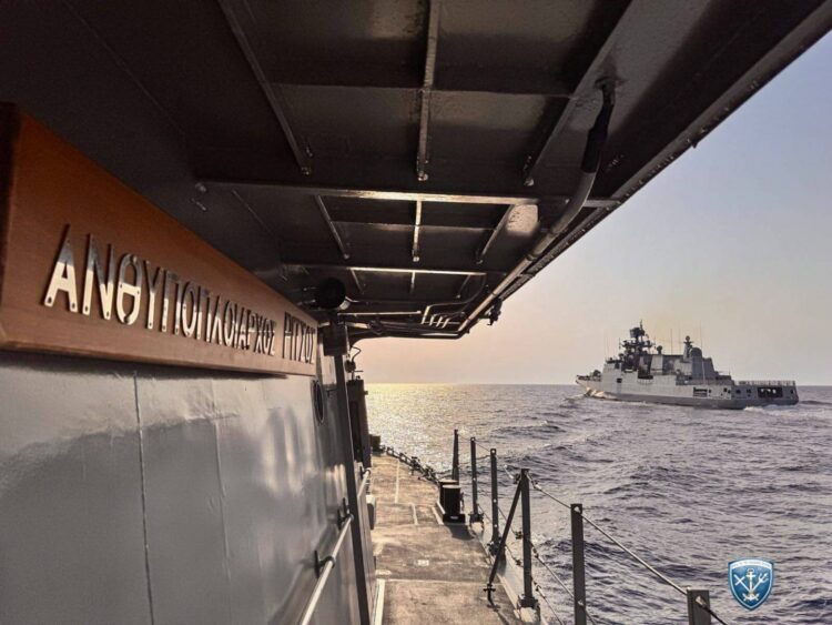 Συνεκπαίδευση της  (ΤΠΚ) ΡΙΤΣΟΣ με την φρεγάτα Tamal του Ινδικού πολεμικού ναυτικού στην θαλάσσια περιοχή βόρεια της Κρήτης