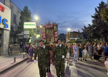 Περιφορά της Ιεράς Εικόνας  του Γενεσίου της Θεοτόκου…Στον Τύρναβο απο τους Εφέδρους Αξιωματικούς