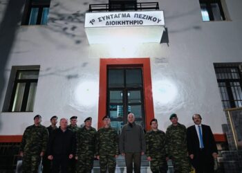 Επίσκεψη ΥΕΘΑ Δένδια στο 1ο Σύνταγμα Πεζικού στη Φλώρινα