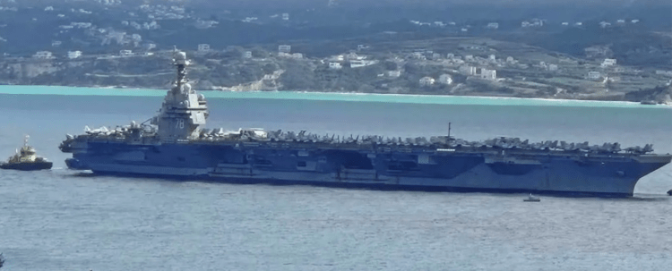 The USS Gerald R. Ford has arrived in Souda Bay…Μια Στρατηγική Παύση Πριν Κινηθεί Ανατολικά