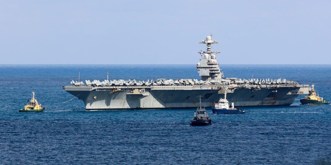 USS Gerald Ford στη Σούδα: Το ισχυρότερο αεροπλανοφόρο του κόσμου «έδεσε» στην Κρήτη