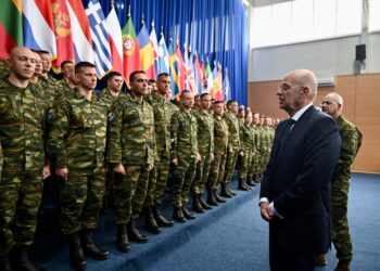 Ο Υπουργός Εθνικής Άμυνας, Νίκος Δένδιας, στην (ΕΛΔΥΚΟ)