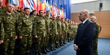 Ο Υπουργός Εθνικής Άμυνας, Νίκος Δένδιας, στην (ΕΛΔΥΚΟ)