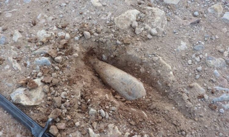 Εντοπίστηκε βλήμα 15 εκατοστών σε εργασίες στη Μυτιλήνη