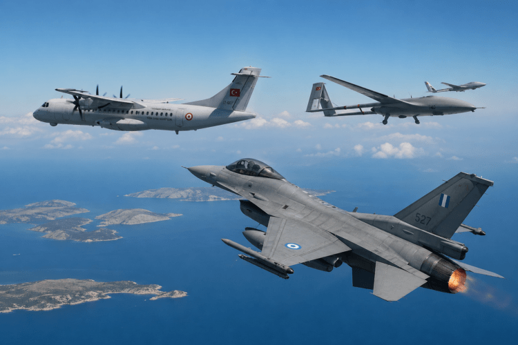 Τουρκικό ATR-72 προέβη σε 5 παραβιάσεις …Αναχαιτίστηκε απο Μαχητικά στο Β.Α Αιγαίο