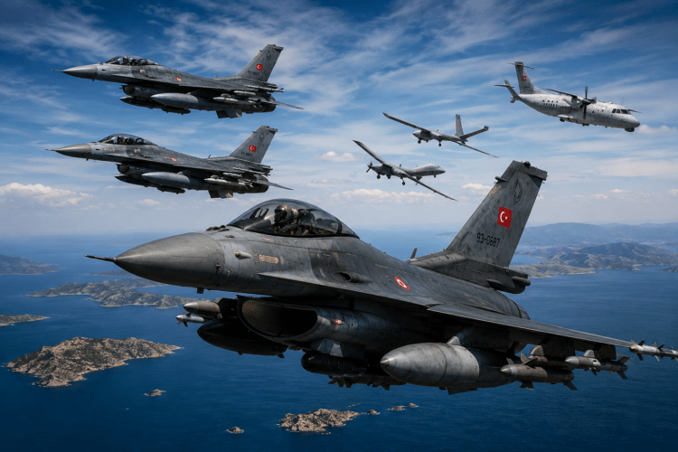 Oπλισμένα τουρκικά F-16 στο Αιγαίο – Εννέα παραβάσεις στο FIR Αθηνών