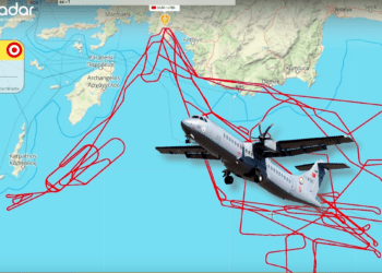 Τουρκικό  Αεροσκάφος ATR-72 γυρόφερνε  στο Ν.Α …Με στόχο να παγιοποιήσει την αμφισβήτηση της Περιοχής (Χάρτης)