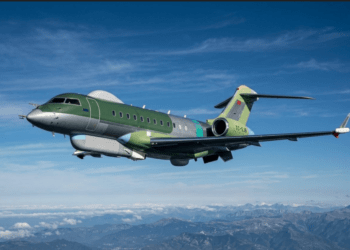 Τουρκικό Bombardier Global 6000 HAVA SOJ πέταξε βόρεια των ακτών και πραγματοποίησε μια σειρά ελιγμών πάνω από διεθνή ύδατα