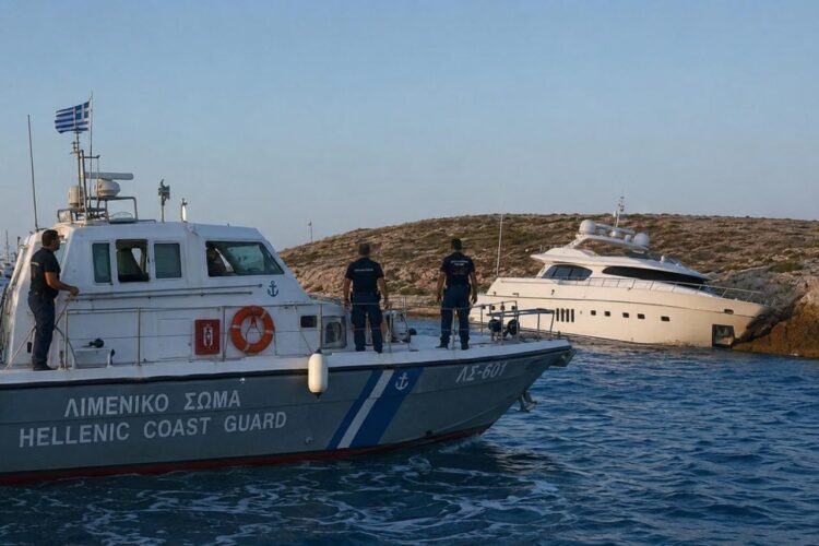 Τουρκική θαλαμηγός προσάραξε στη θαλάσσια περιοχή των Πρασονησίων