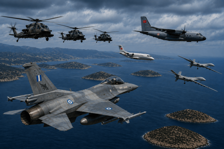 Ανεβαίνει το θερμόμετρο στο Αιγαίο: 16 τουρκικά αεροσκάφη σε νέο μπαράζ παραβιάσεων και αναχαιτίσεων
