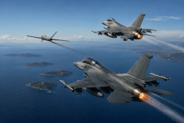 Τουρκικά F-16 και UAV ξανά στο Αιγαίο – 6 παραβιάσεις και οπλισμένα μαχητικά απέναντι στην Πολεμική Αεροπορία