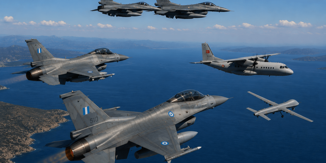 Τουρκικά F-16 οπλισμένα στο Νοτιοανατολικό Αιγαίο – 4 παραβάσεις στο FIR Αθηνών