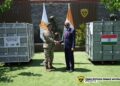 τελετή παραλαβής κινητής υγειονομικής μονάδας υποστήριξης επιχειρήσεων από την  Ε.Φ της Κυπρου
