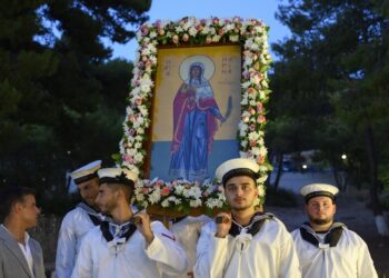 Στη Ναυτική Βάση Νοτίου Ευβοϊκού ο Θανάσης Δαβάκης για τον εορτασμό της Αγίας Μαρίνας