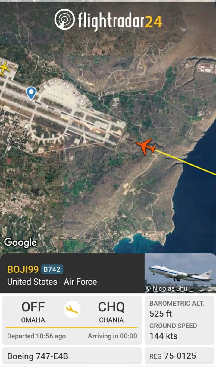 Το Boeing E-4B “Nightwatch” της Πολεμικής Αεροπορίας των ΗΠΑ, προσγειώθηκε στην αεροπορική βάση της Σούδας. 2 738976433 1743622276986253 1100038775283015941 n