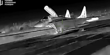 Καταστροφή ρωσικού μαχητικού MΙG-29 από drone στην αεροπορική βάση Μπελμπέκ της Κριμαίας