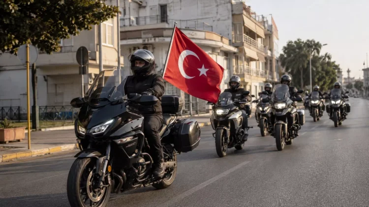 Τούρκοι μοτοσικλετιστές «παρήλασαν» στην Κομοτηνή με σημαίες και Τούρκικα εμβατήρια