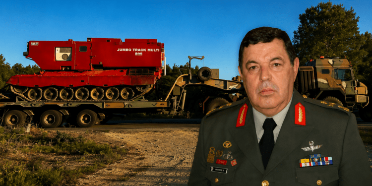 Ρόδος: Το πυροσβεστικό Leopard του Στρατού μπαίνει στη μάχη με τις φλόγες