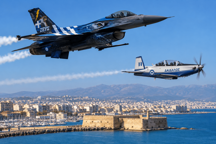 Ηράκλειο: Έρχονται τα F-16 «ΖΕΥΣ» και T-6A «Δαίδαλος» για αεροπορική επίδειξη στις 7 Νοεμβρίου