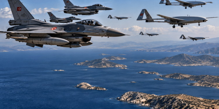 Αιγαίο: 14 τουρκικά αεροσκάφη με 17 παραβιάσεις – Δύο σχηματισμοί F-16 και 8 UAV